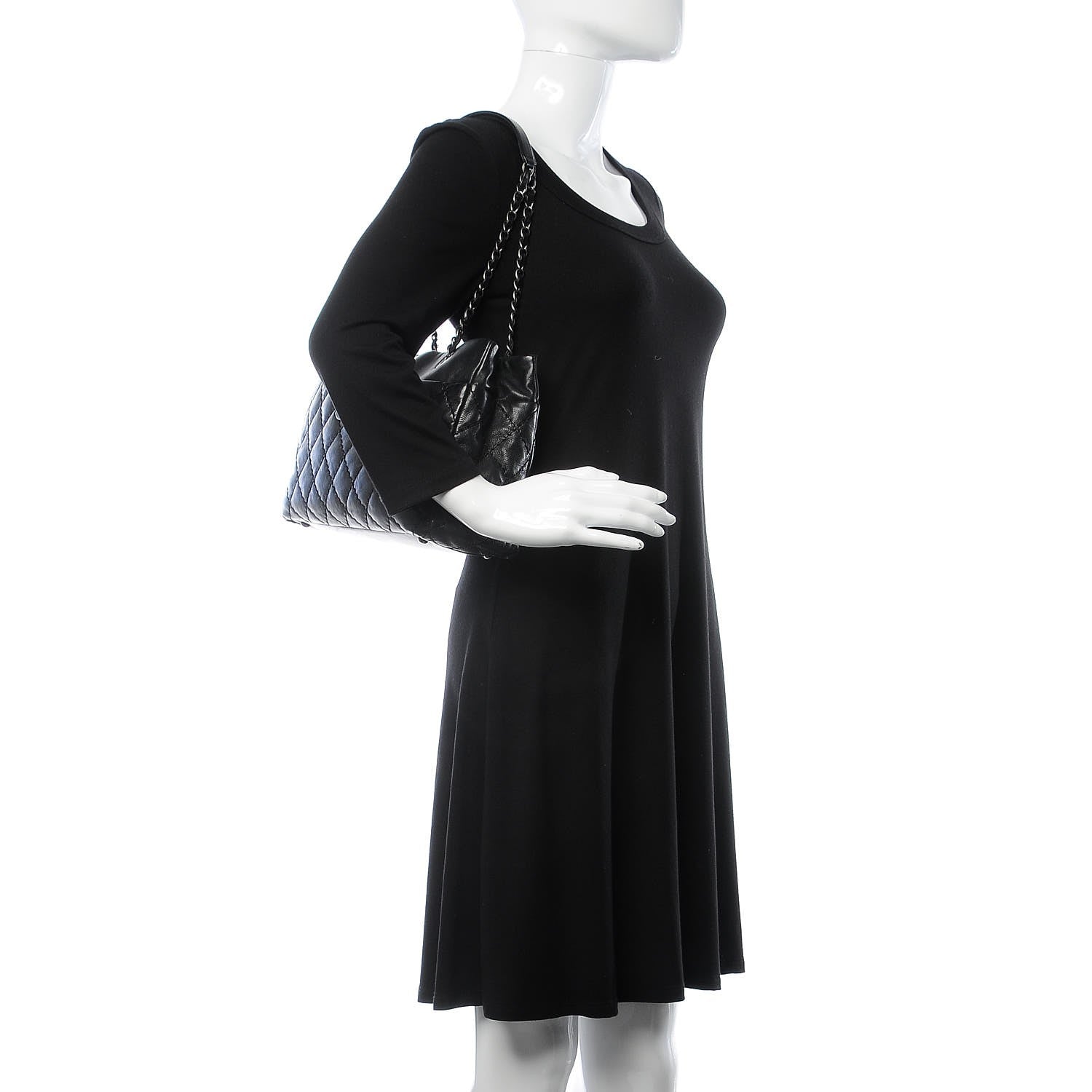 Chanel Calfskin Medium Stitch It Tote Black 2 of 7