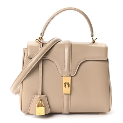 Celine Satinated Calfskin Small 16 Top Handle Bag Nude 1 of 12