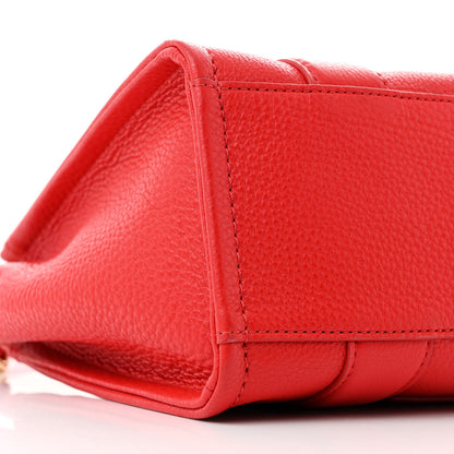 Marc Jacobs Grained Calfskin Mini The Tote Bag Red 10 of 14