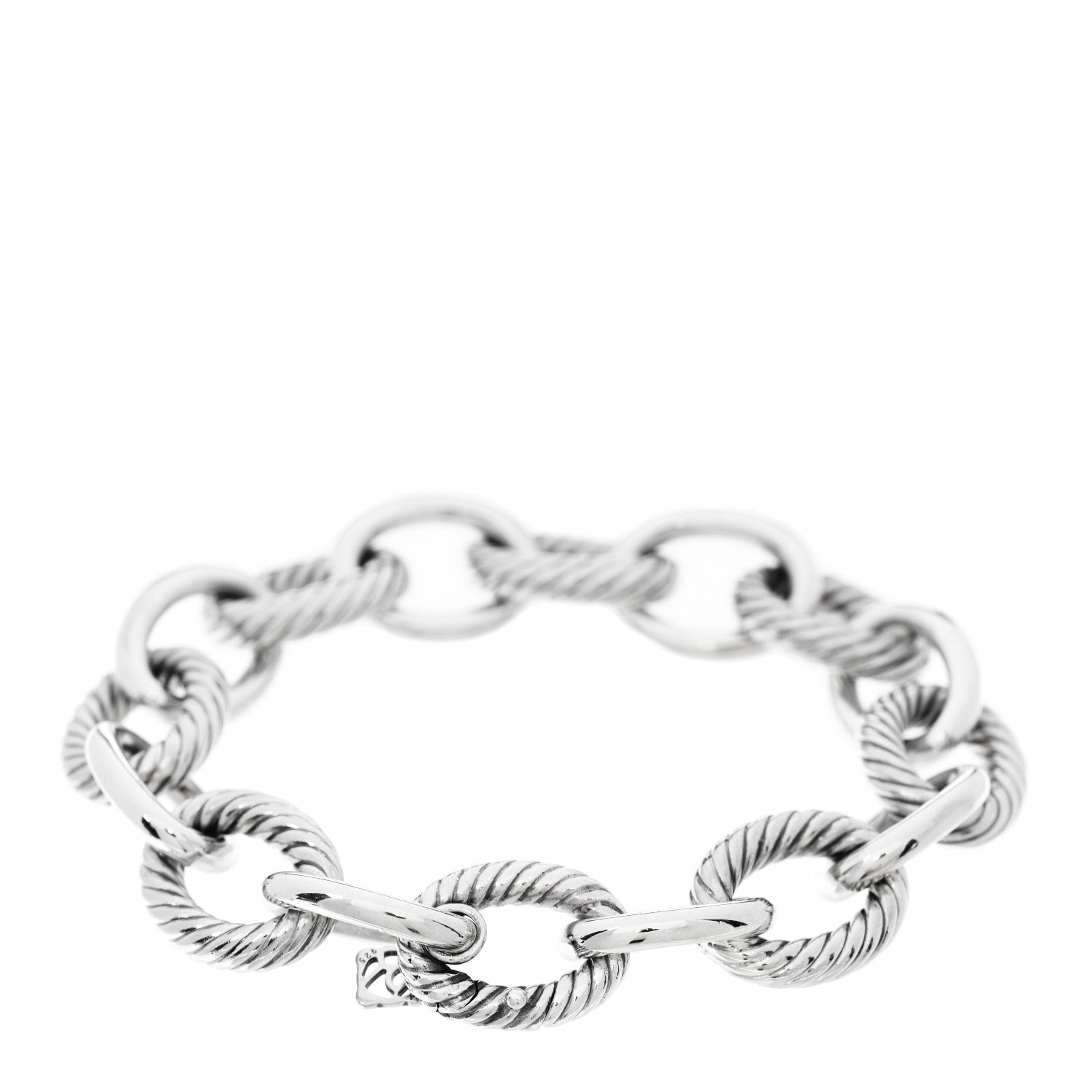 David Yurman Sterling Silver 17mm Extra Large Oval Link Bracelet 2 of 3