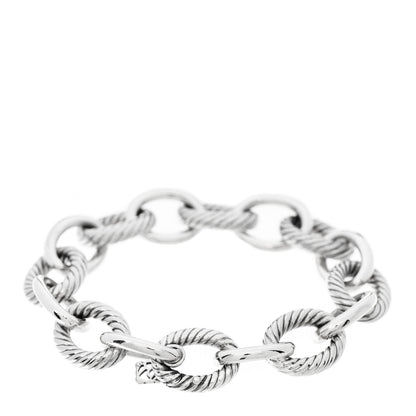 David Yurman Sterling Silver 17mm Extra Large Oval Link Bracelet 2 of 3