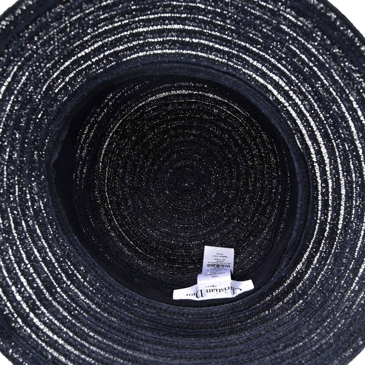 Straw Dioresort Large Brim Hat 58 Blue Fonce