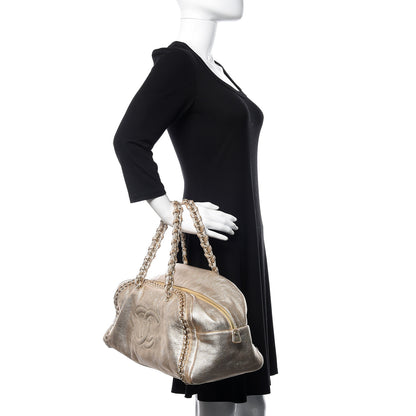 Chanel Metallic Goatskin Large Luxe Ligne Bowler Light Gold 2 of 9