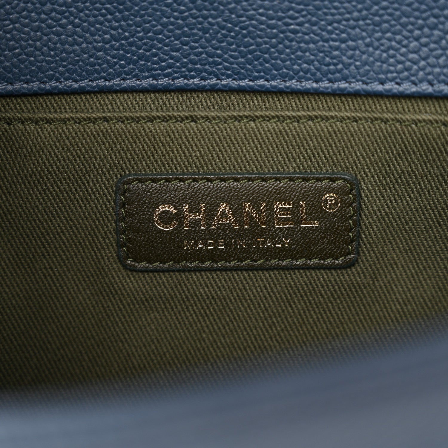 Chanel Caviar Quilted Medium Boy Flap Blue 6 of 12