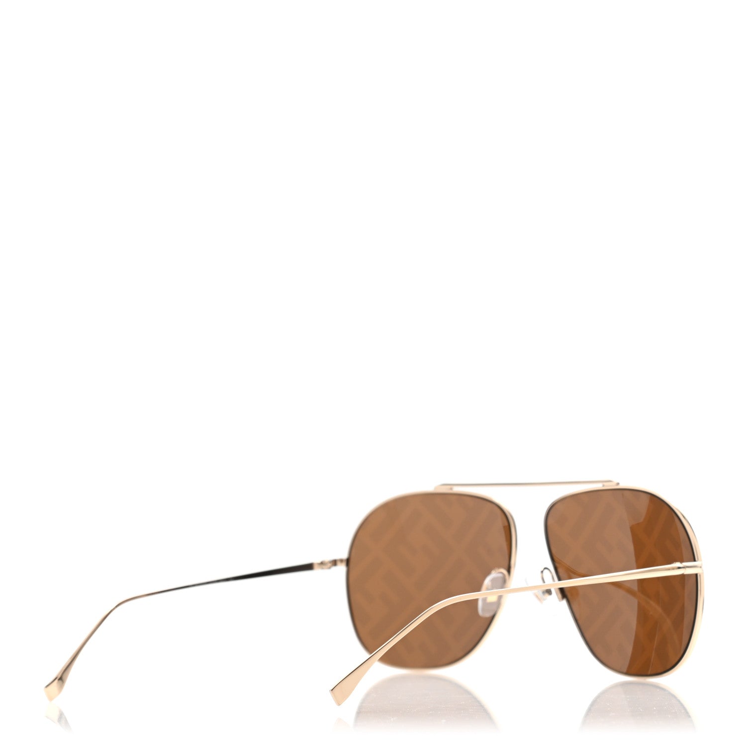 Fendi Metal Fendi Forever Aviator Sunglasses FF0407/G/S Gold 4 of 6