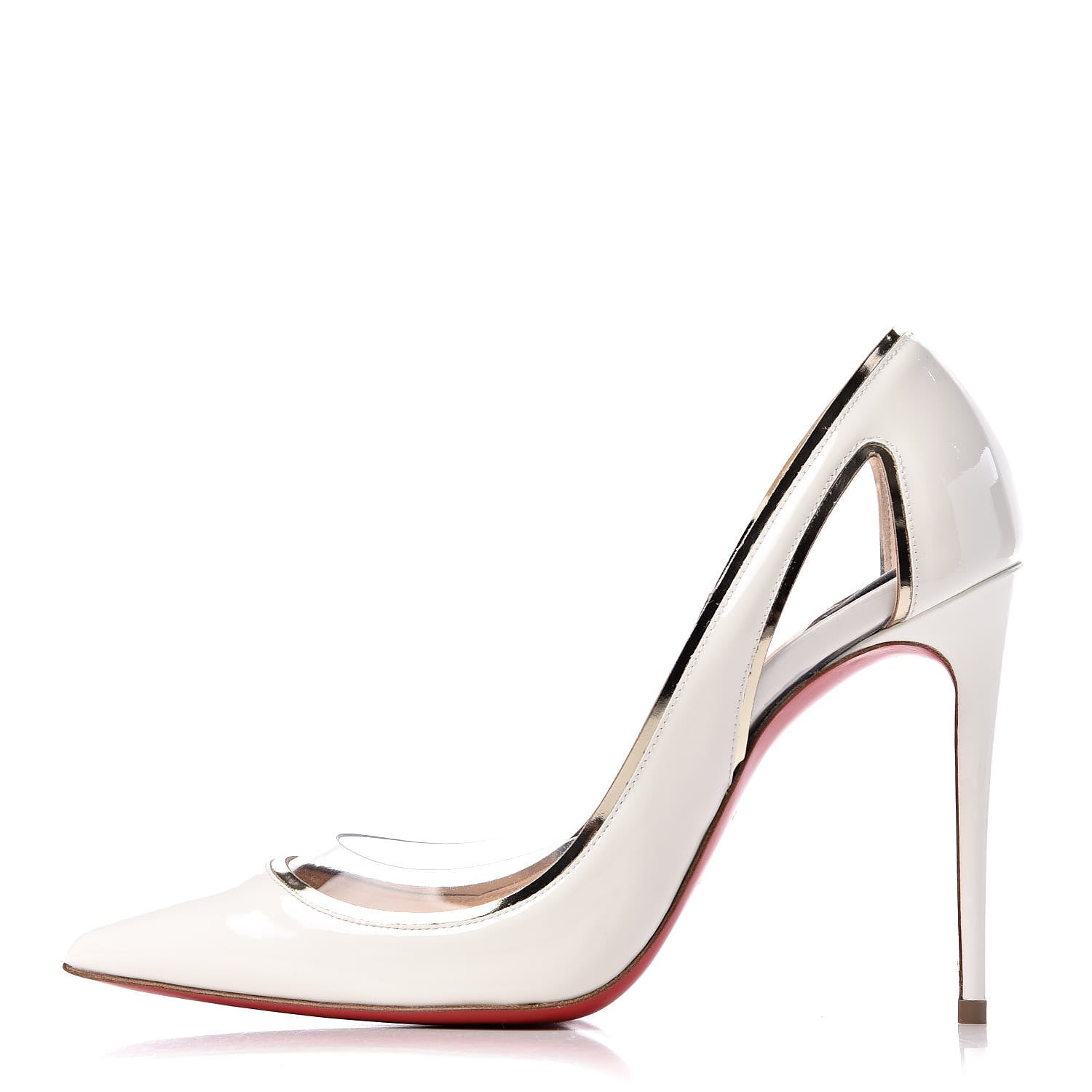 Christian Louboutin Patent PVC Specchio Cosmo 554 100 Pumps 36.5 Snow 1 of 8