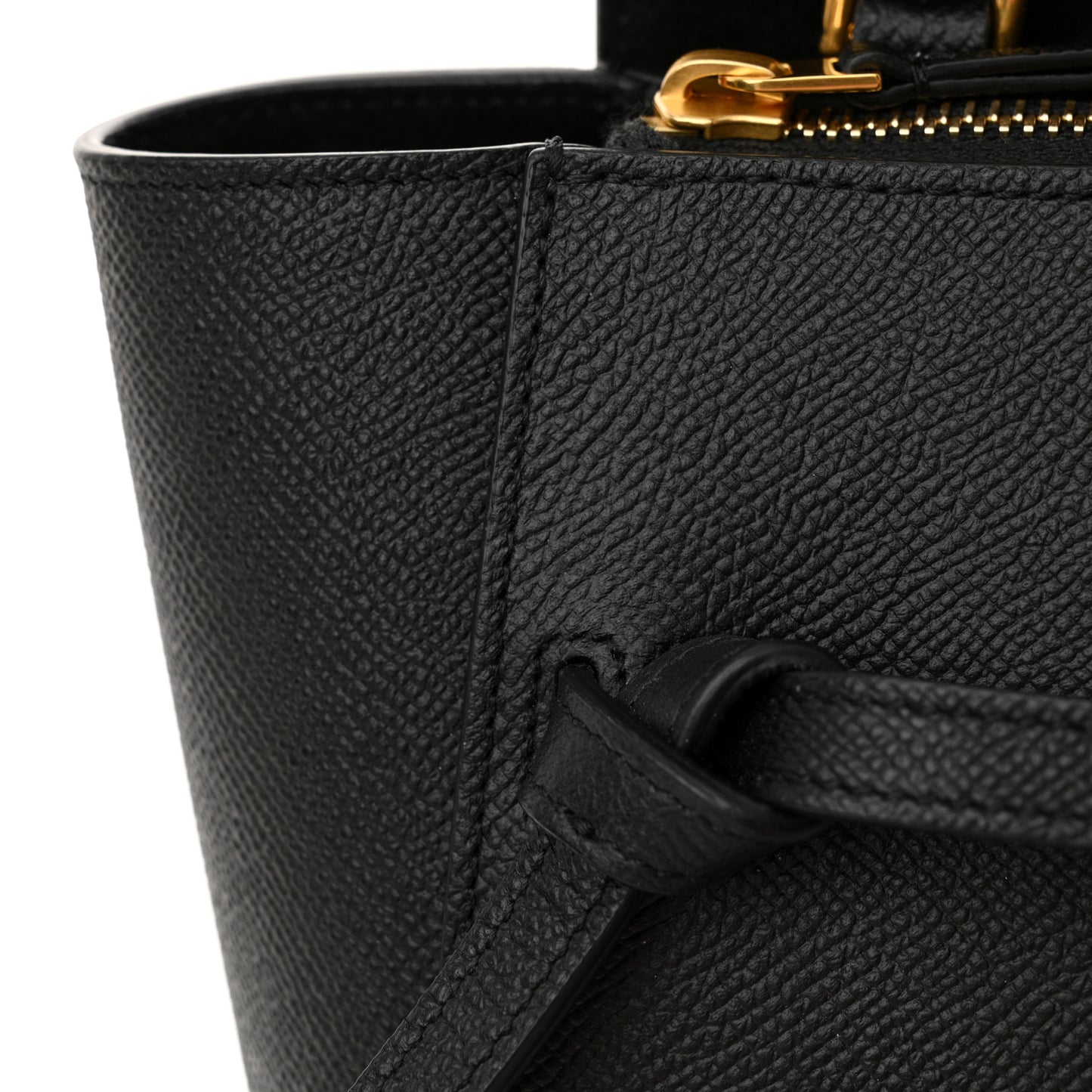Grained Calfskin Nano Belt Bag Black