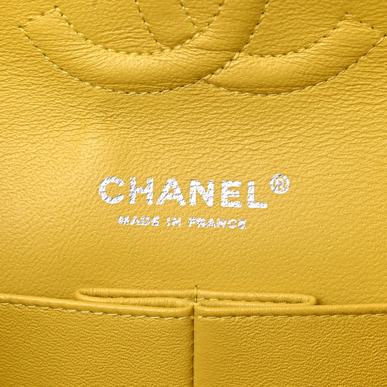 Chanel Lambskin Quilted Medium Double Flap Yellow 5 of 16