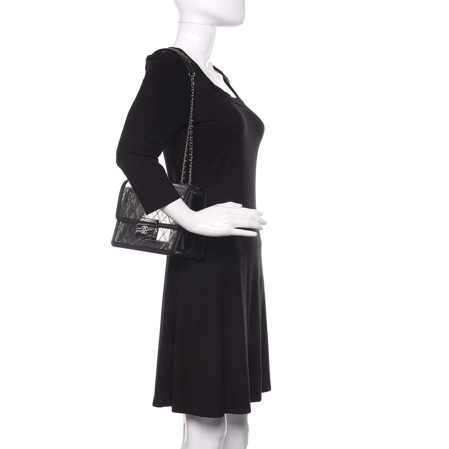 Chanel PVC Lambskin Quilted Beauty Lock Flap Black 2 of 12