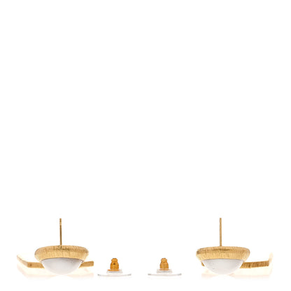 Chanel Pearl CC Tags Drop Earrings Gold 3 of 5