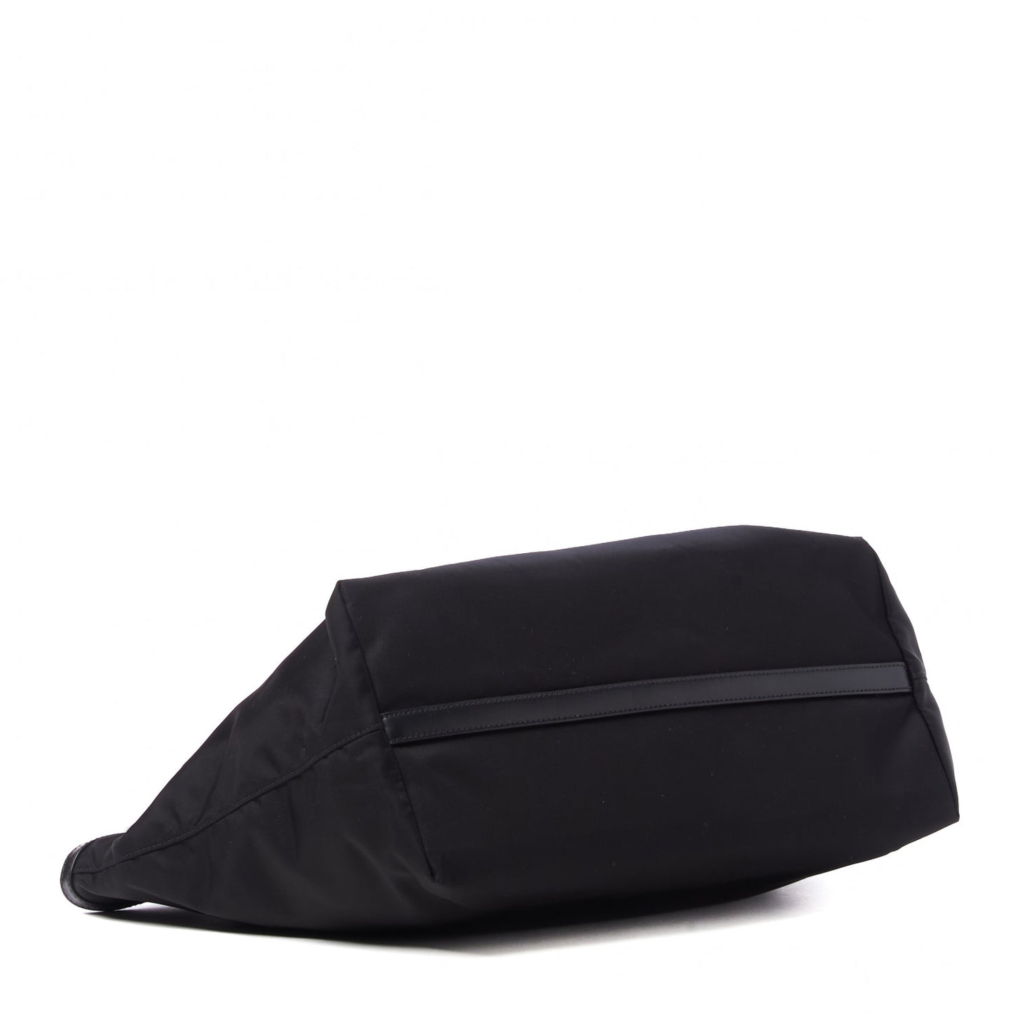 Tessuto Nylon Soft Calf Shopping Tote Black