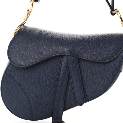 Christian Dior Grained Calfskin Mini Saddle Bag Navy 7 of 9