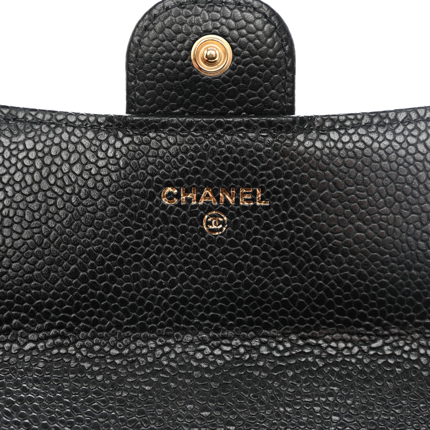 Caviar Quilted Large Flap Wallet Black