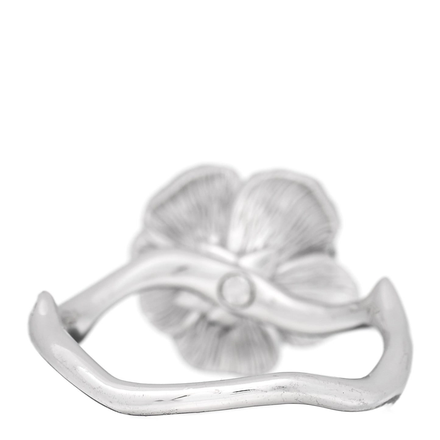 18K White Gold Diamond Small Rose Dior Bagatelle Ring 54 7