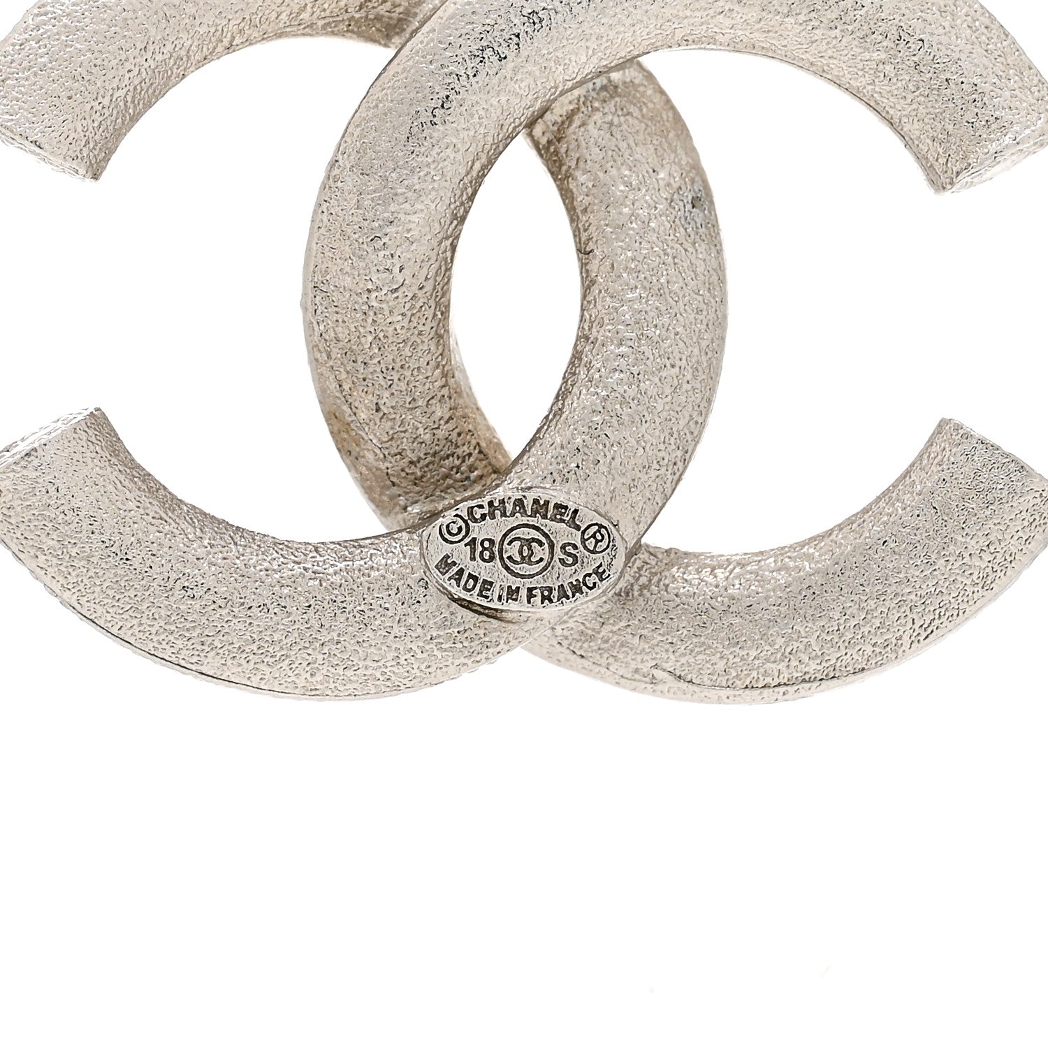 Chanel Baguette Crystal Quilted CC Drop Earrings Silver 4 of 5