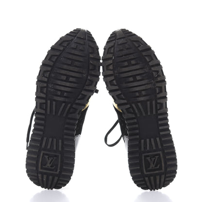 Louis Vuitton Suede Monogram Mens Run Away Sneakers 38 Black Gold Silver 6 of 8