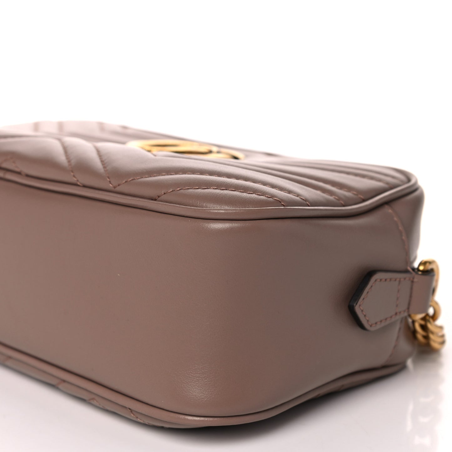 Calfskin Matelasse Small GG Marmont Chain Shoulder Bag Porcelain Rose