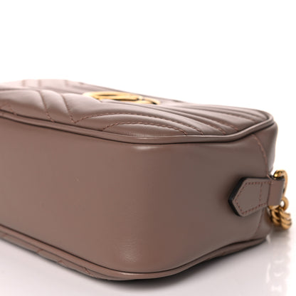 Gucci Calfskin Matelasse Small GG Marmont Chain Shoulder Bag Porcelain Rose 6 of 12