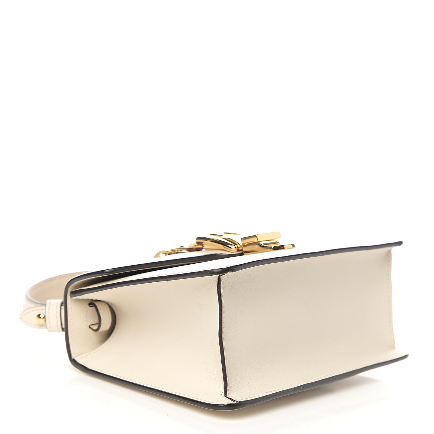Calfskin Mini Sylvie Top Handle Bag White