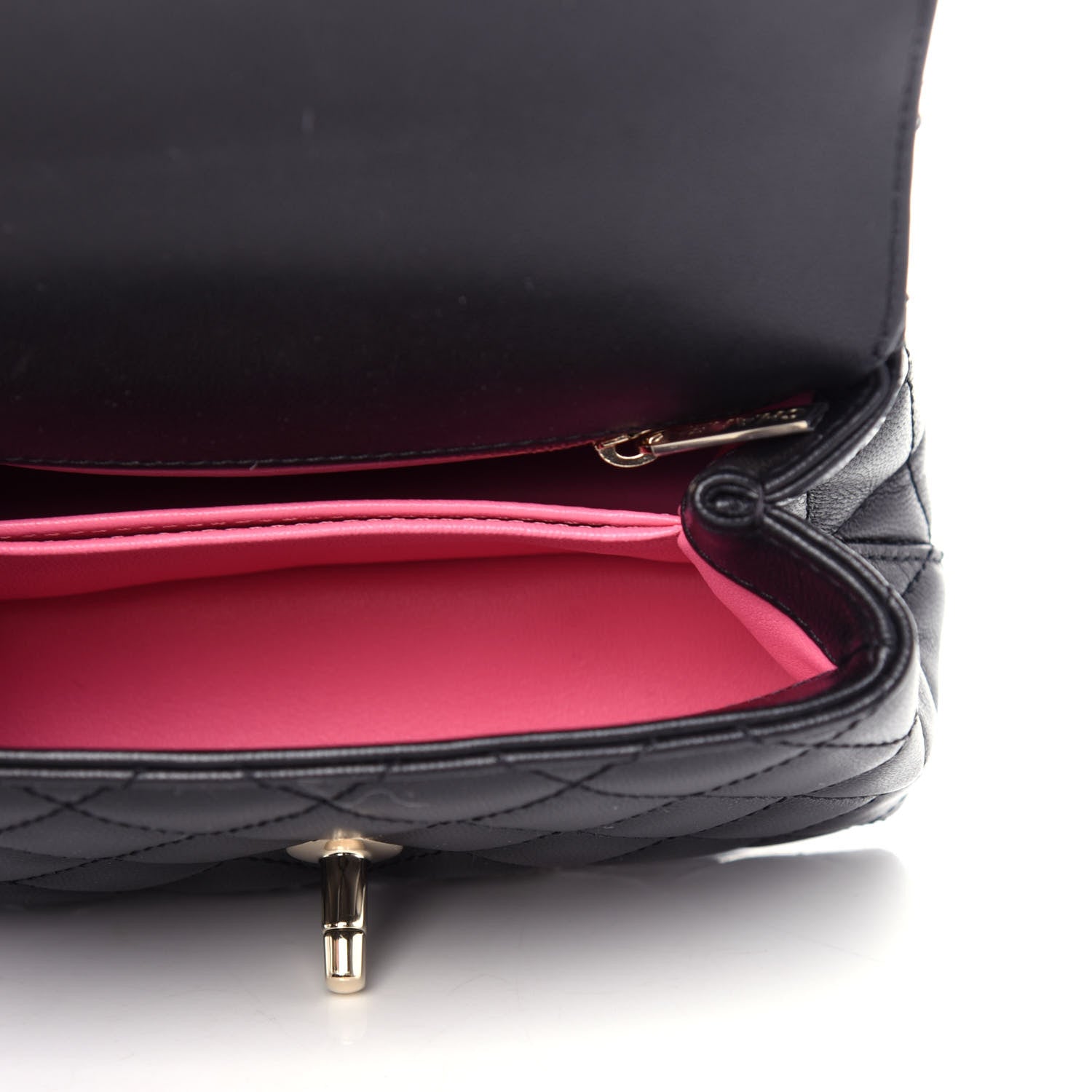 Chanel Goatskin Quilted Rainbow Extra Mini Coco Handle Flap Black 5 of 10