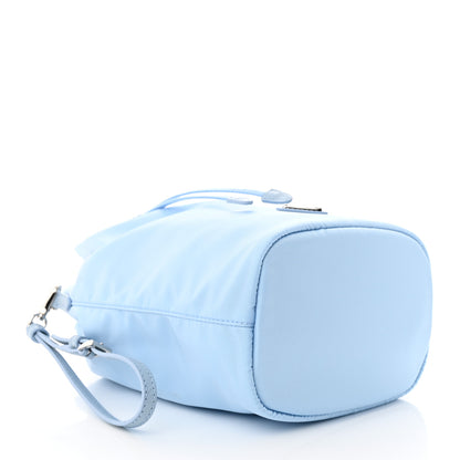 Prada Re-Nylon Saffiano Vela Bucket Wristlet Celeste 4 of 11