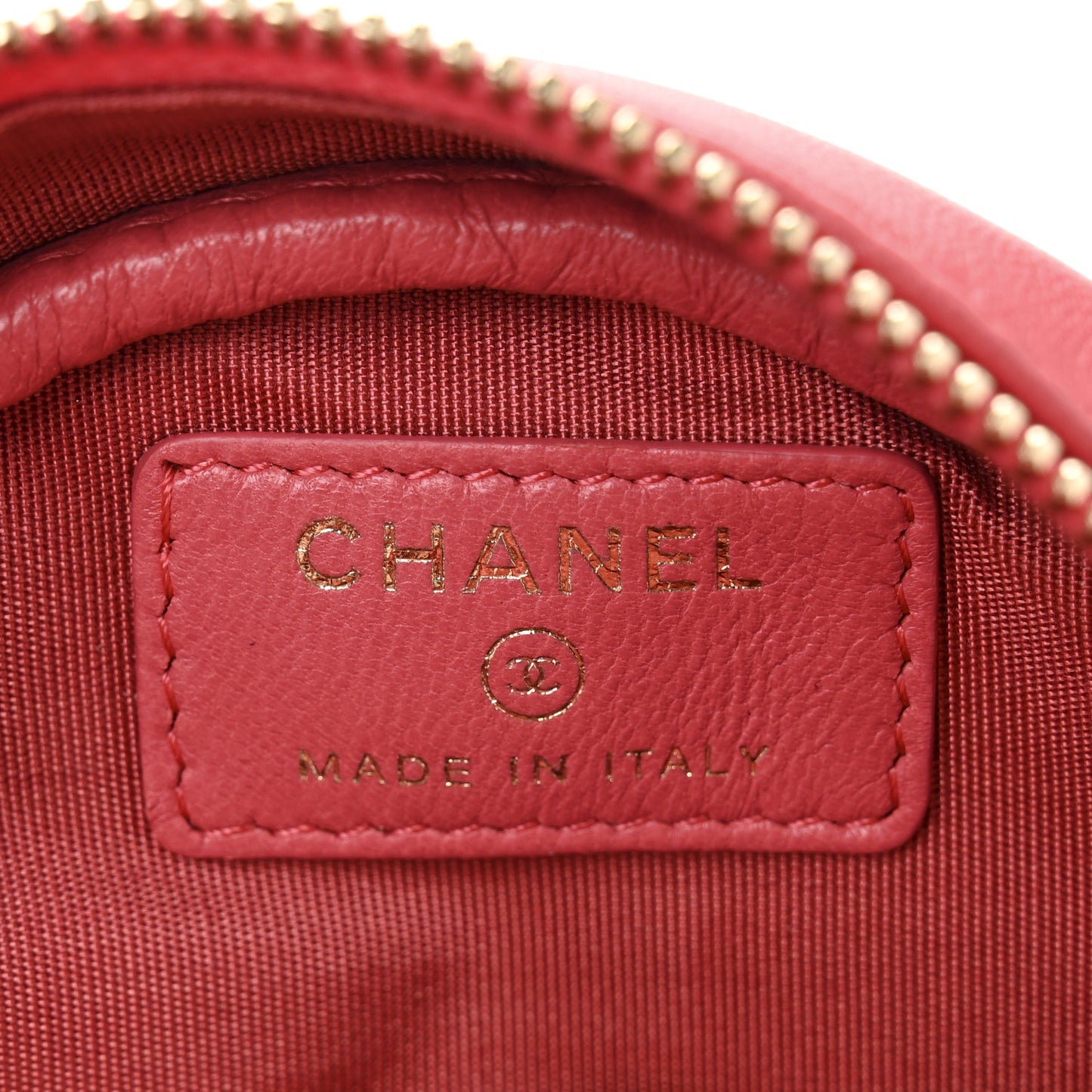 Lambskin Quilted Studded Round Clutch With Chain Dark Pink