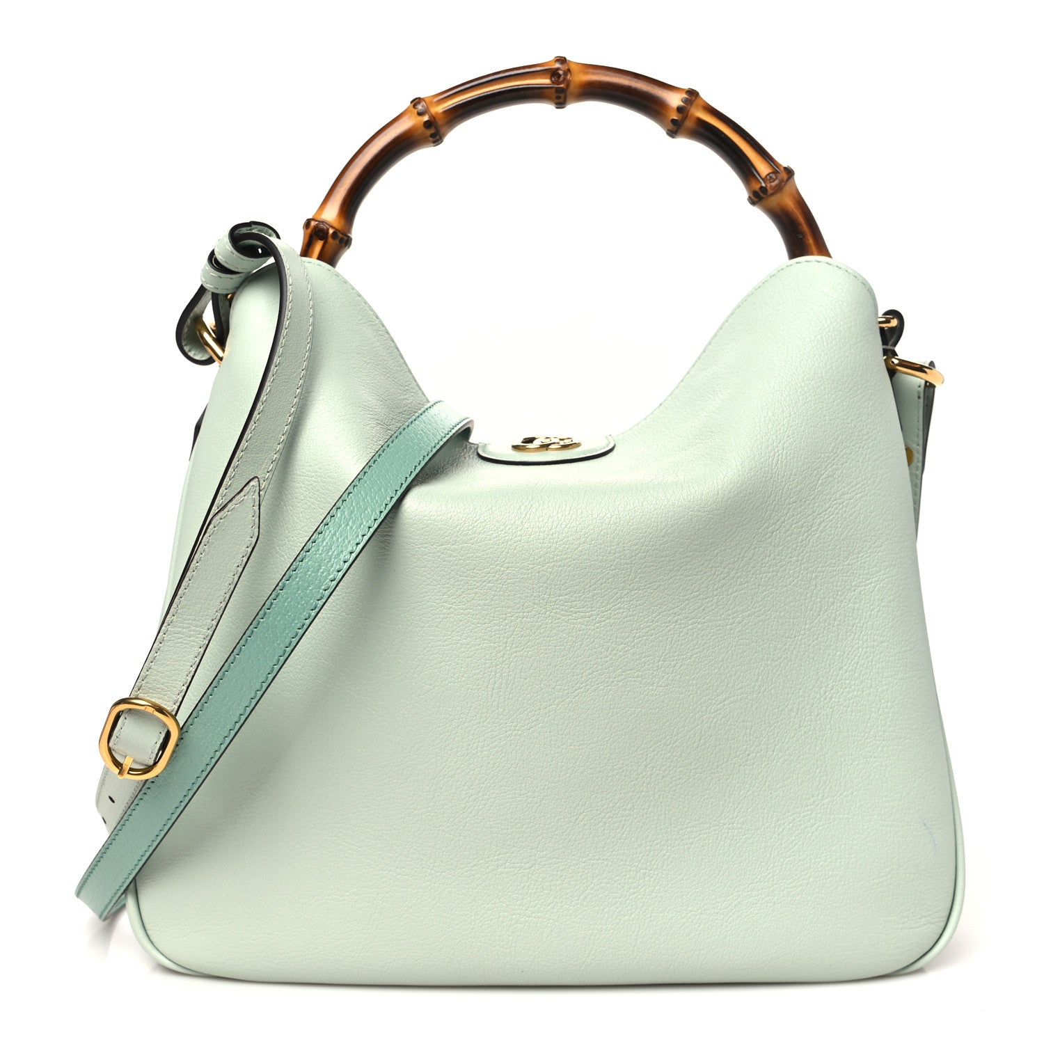 Gucci Softy Wonka Textured Dollar Calfskin Medium Diana Shoulder Bag Salvy Green 1 of 11