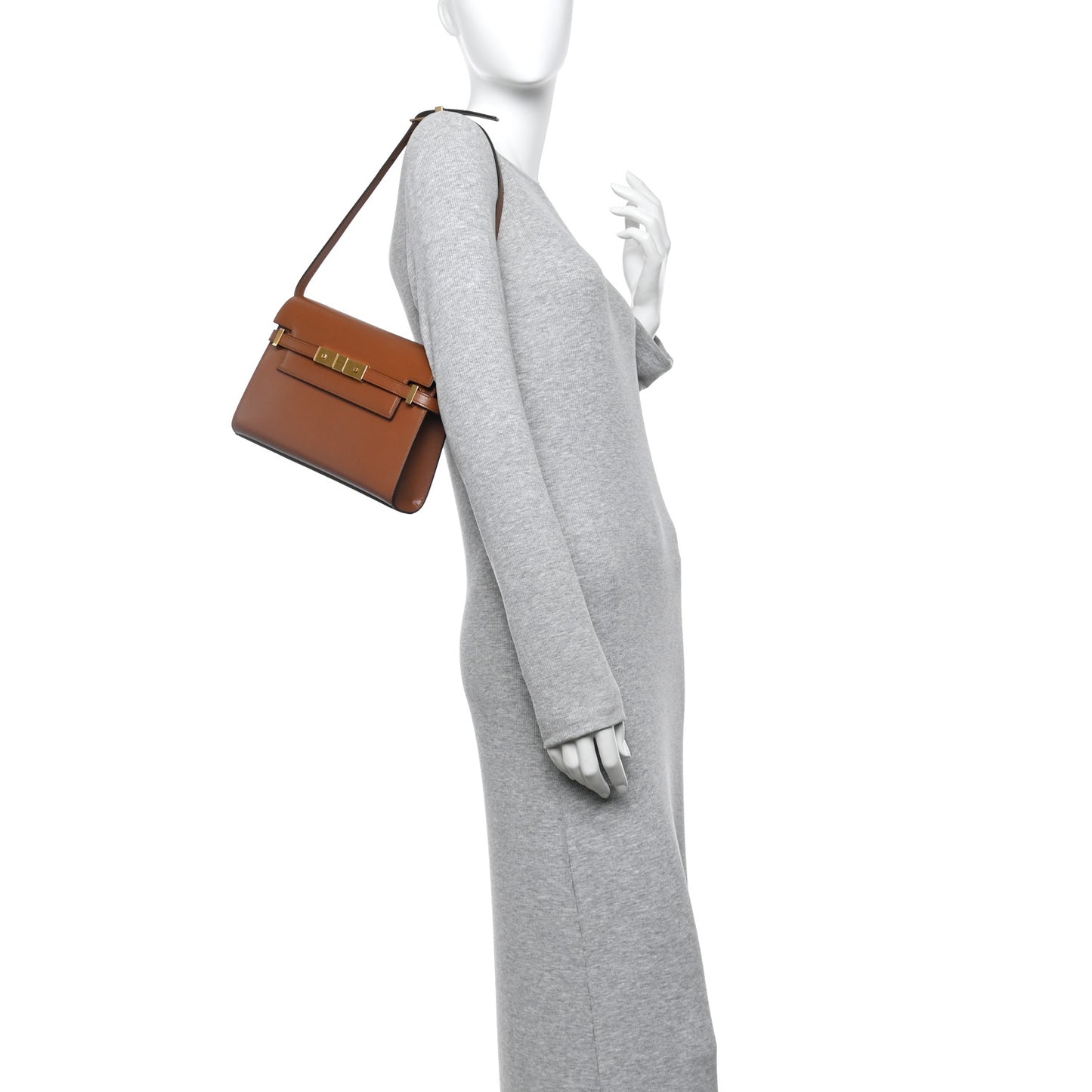 Smooth Calfskin Small Manhattan Shoulder Bag Brick