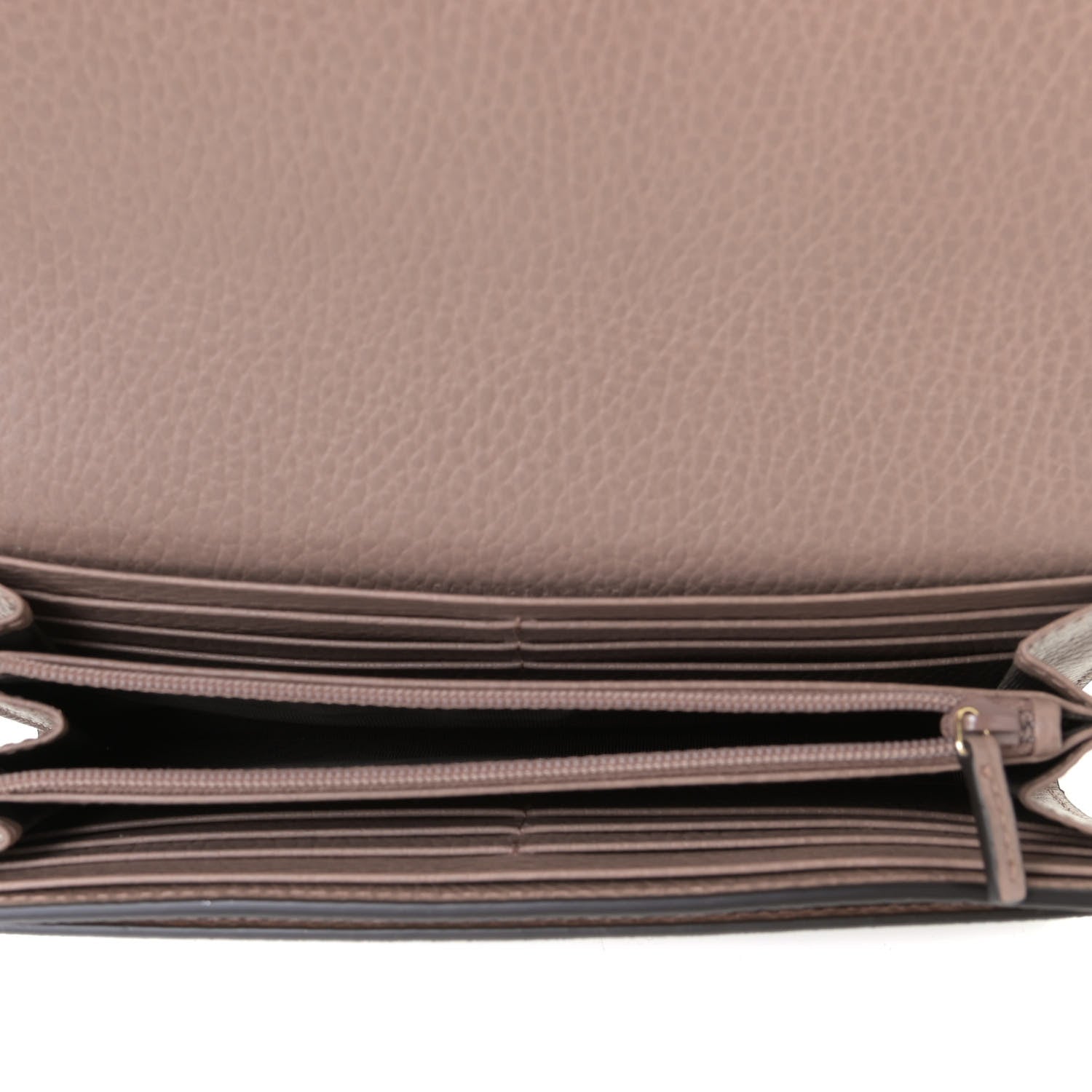 Gucci Dollar Calfskin GG Supreme Monogram GG Marmont Continental Wallet Porcelain Rose Beige Ebony 4 of 4