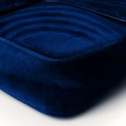 Gucci Velvet Matelasse Medium GG Marmont Shoulder Bag Cobalt Blue 11 of 11