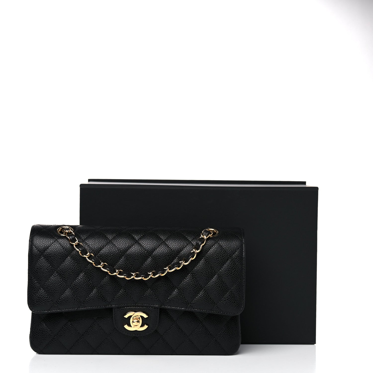 Chanel Caviar Quilted Medium Double Flap Black 12 of 12