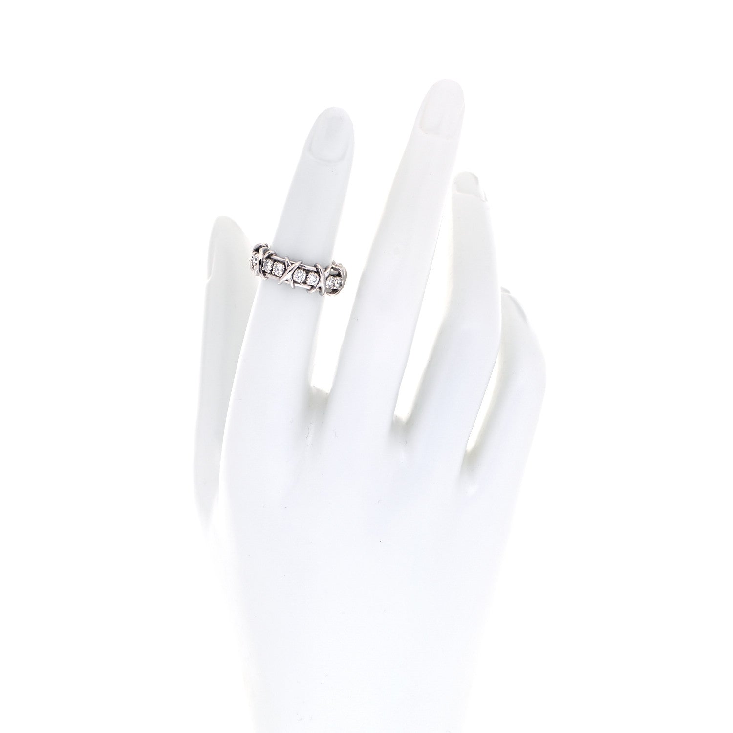 Tiffany Platinum Diamond Schlumberger Sixteen Stone Ring 49 5 2 of 5