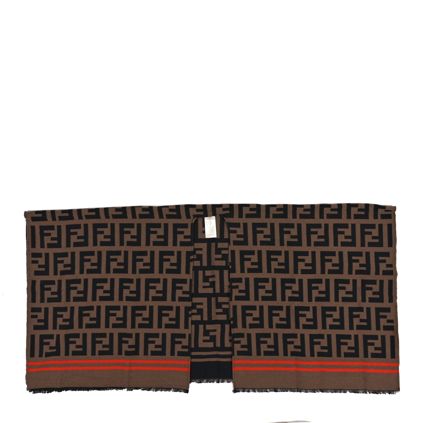 Wool Silk FF Poncho Camel