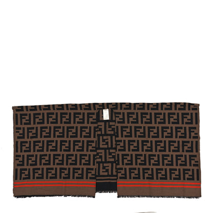 Fendi Wool Silk FF Poncho Camel 1 of 3