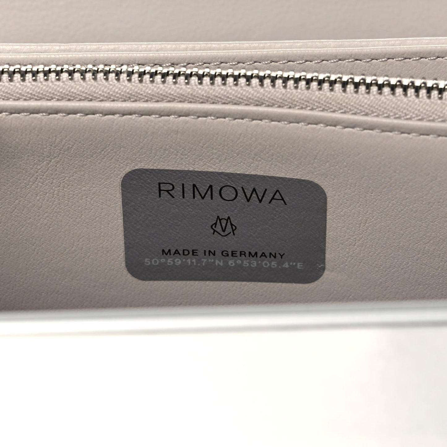 X RIMOWA Aluminum Personal Clutch On Strap Silver