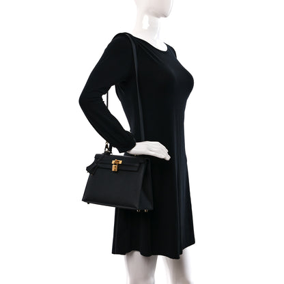 Hermes Epsom Kelly Sellier 25 Black 2 of 11