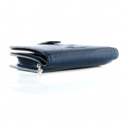 Chanel Caviar CC French Wallet Navy 3 of 9