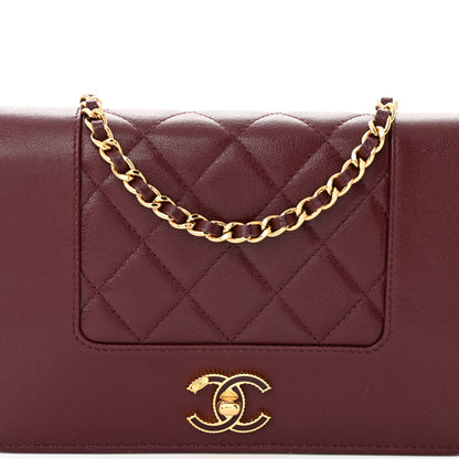 Chanel Sheepskin Quilted Mademoiselle Vintage Wallet On Chain WOC Burgundy 9 of 13