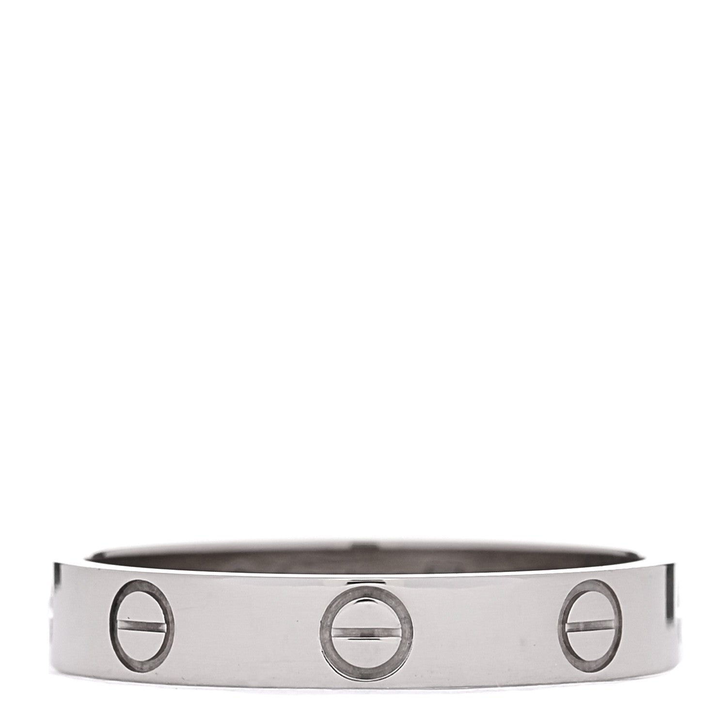 Cartier 18K White Gold 3.5mm LOVE Wedding Band Ring 57 8 1 of 5