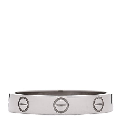 Cartier 18K White Gold 3.5mm LOVE Wedding Band Ring 57 8 1 of 5
