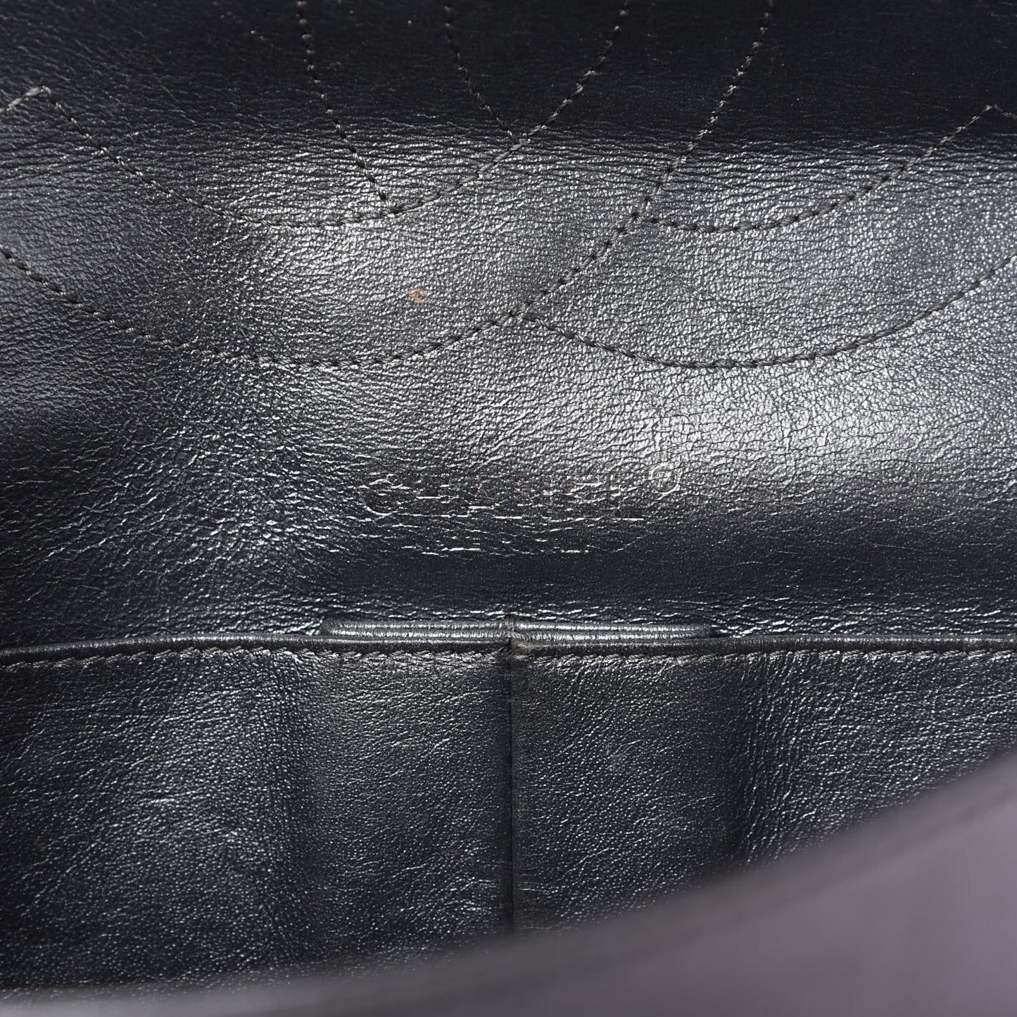 Metallic Aged Calfskin Quilted 2.55 Reissue 226 Flap Dark Silver