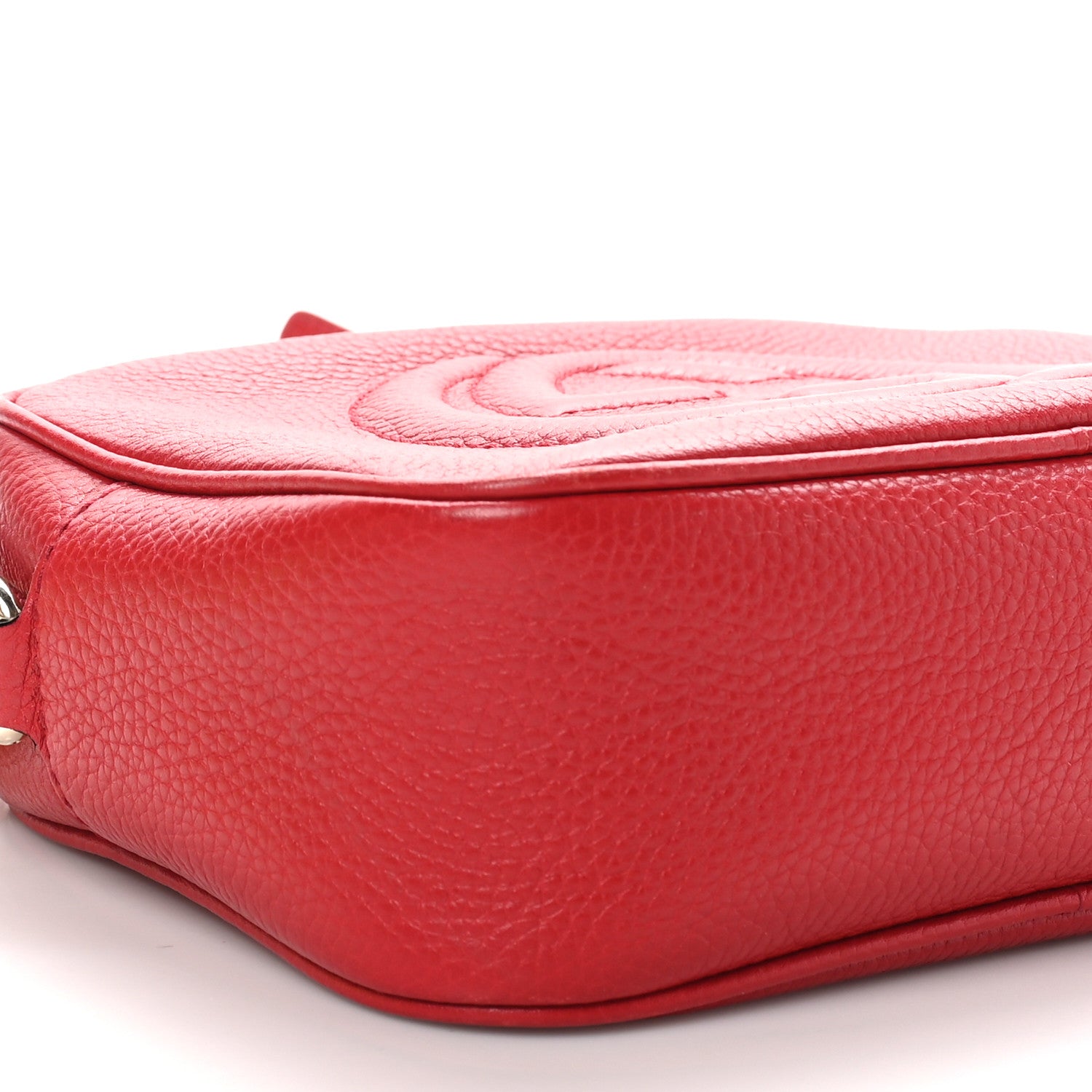 Gucci Pebbled Calfskin Small Soho Disco Bag Vibrant Red 9 of 12