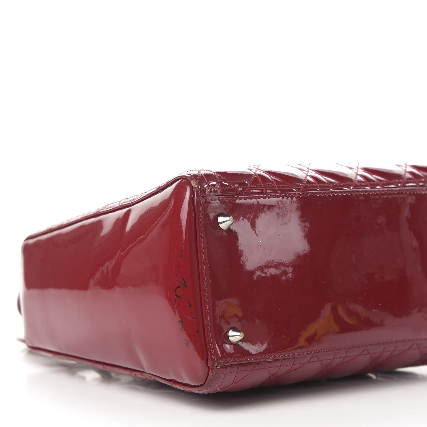 Patent Cannage Medium Lady Dior Red