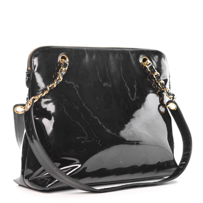 Chanel Patent CC Shoulder Bag Black 3 of 14
