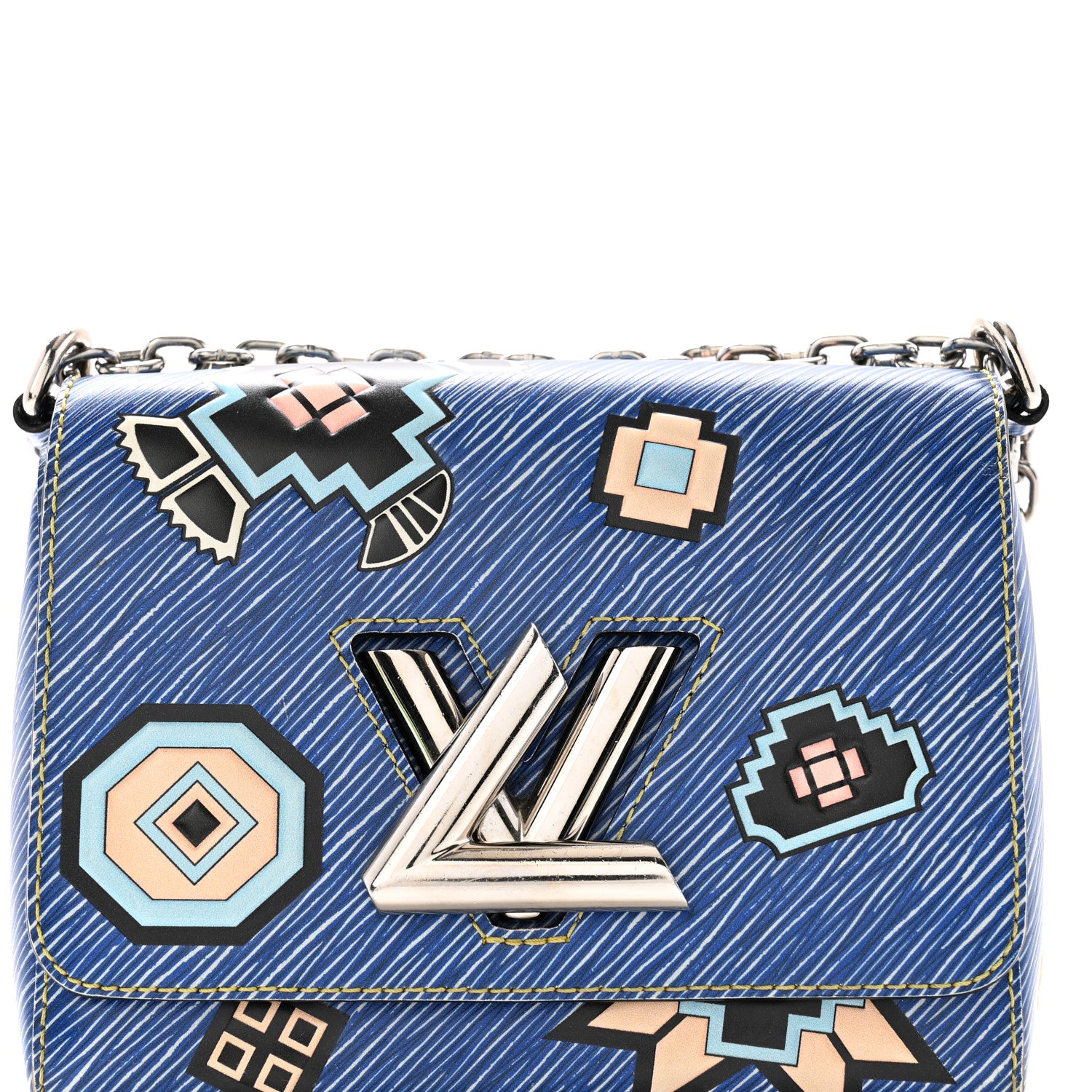 Louis Vuitton Epi Azteque Twist Shoulder Bag PM Denim Light 8 of 11