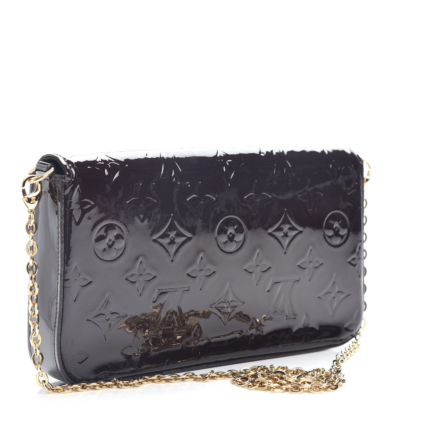 Vernis Pochette Felicie Chain Wallet Amarante