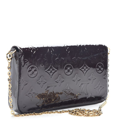 Louis Vuitton Vernis Pochette Felicie Chain Wallet Amarante 2 of 4