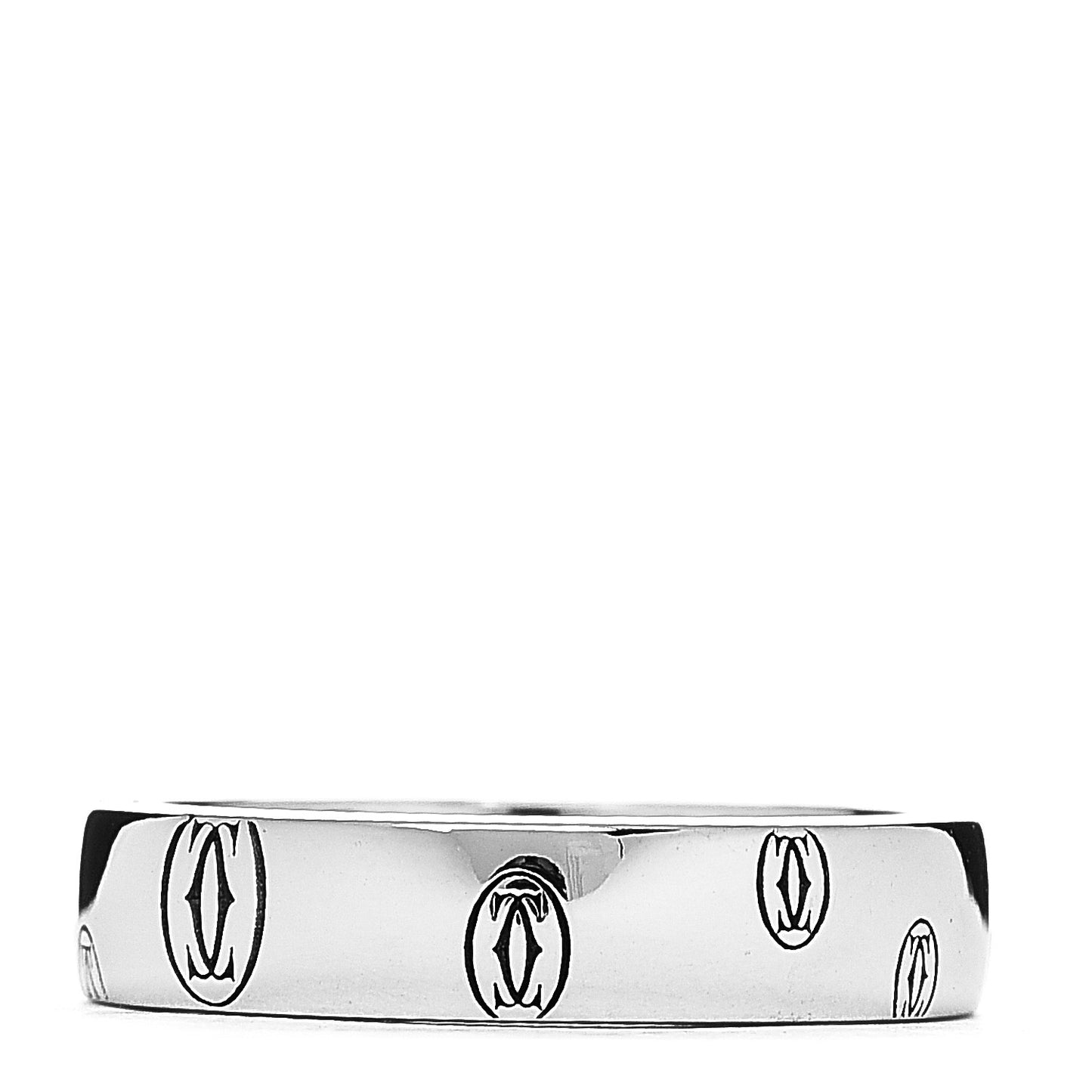 18K White Gold 4mm Happy Birthday Band Ring 47 4
