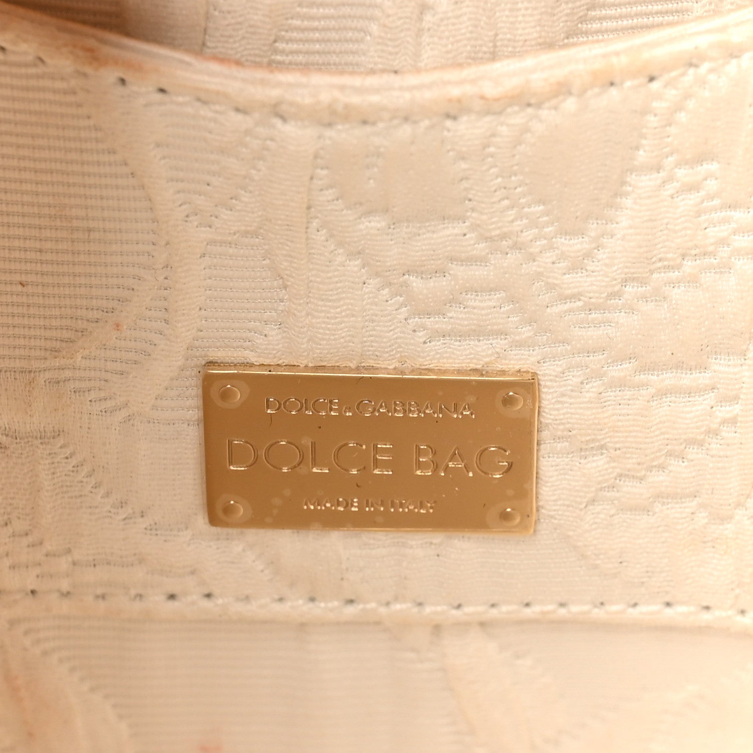 Dolce & Gabbana Wicker Calfskin Box Top Handle Bag White 6 of 10