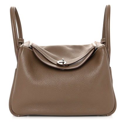 Hermes Taurillon Clemence Lindy 30 Etoupe 2 of 9